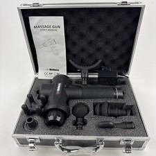 VBX 8-Piece Massage Gun Therapy Tested  Working w Case  Charger