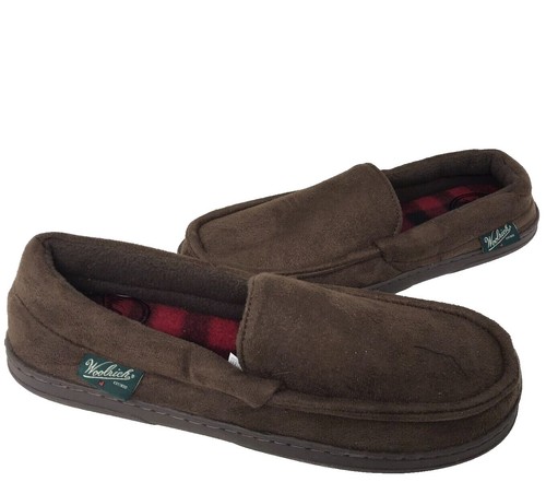 Woolrich Brown Slippers Moccasin Flannel Lining Men display picture 1