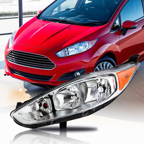 Fit For 20142019 Ford Fiesta Headlights Amber Chrome Headlamps Passenger Side eBay