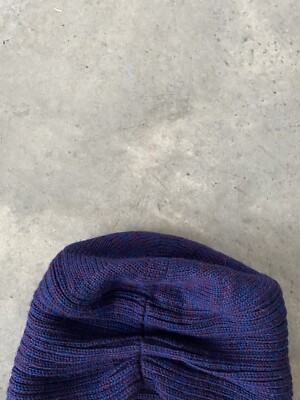 Vintage Patricia Underwood Purple Blue Wool Knit Turban Hat  display picture 1