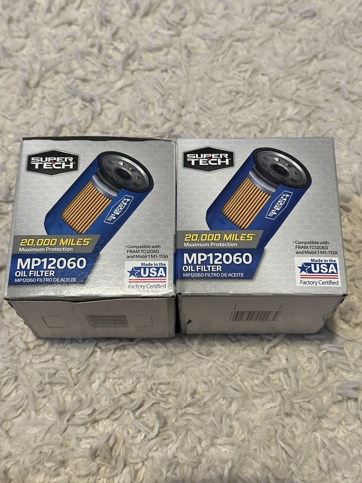 Filter Mp12060 20000 Mile Protection Made In Usa (2) Free S&h!