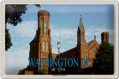 Blechschild Reise 30x20 cm Washington DC USA Smithsonian Institution tin sign