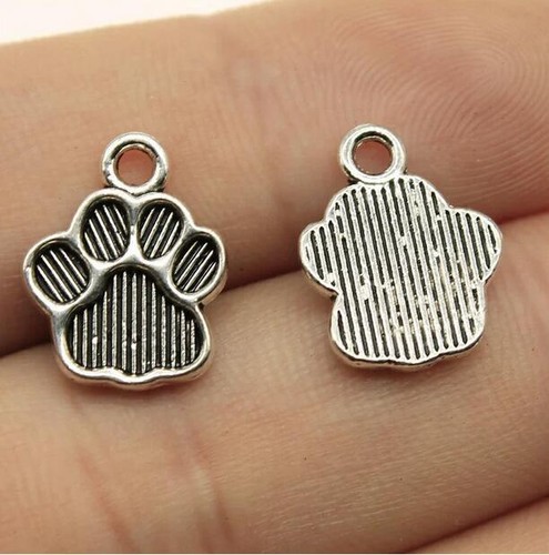 30pcs 15x12mm Alloy Charm Dog Paw Footprint Pendant Crafts EF3918 - Picture 4 of 5
