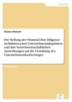 Die Stellung Der Financial Due Diligence Im Rahmen Einer Unternehmensakquisition