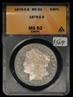 1879-S $1 Morgan Silver Dollar Deep Mirror Proof-Like - ANACS MS 62 DMPL - B5619