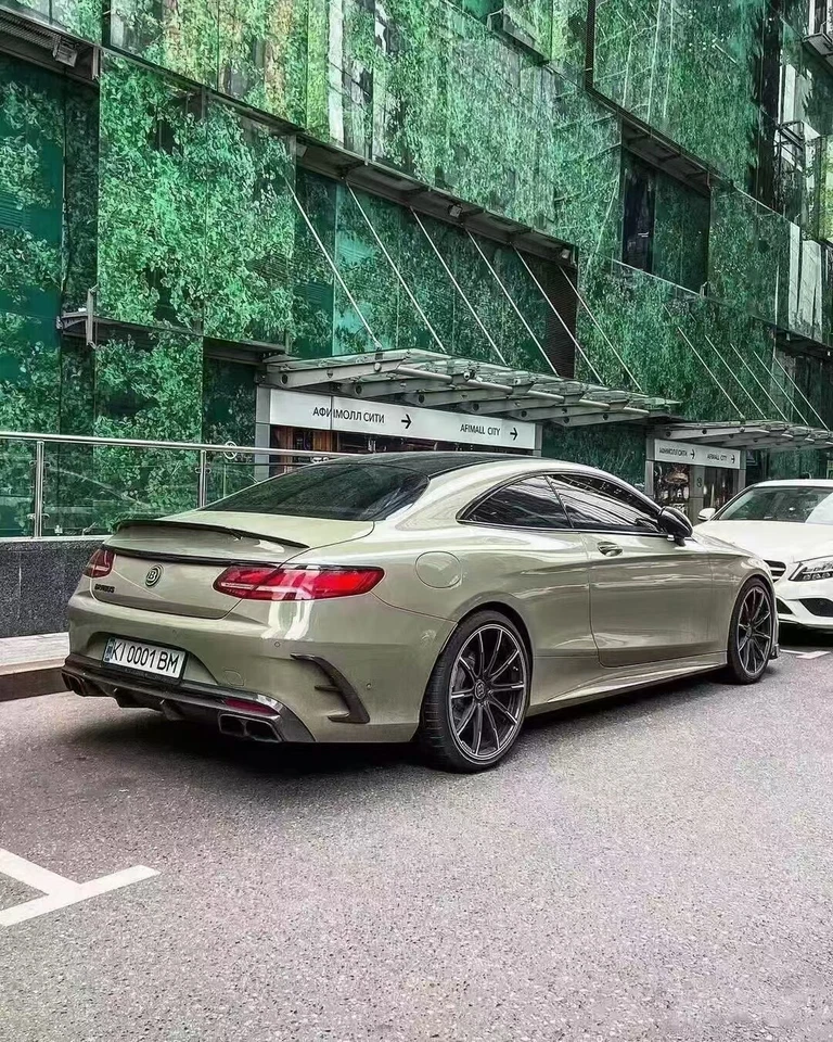 Asa de spoiler traseira de carbono real para Mercedes-Benz W217 C217 S550 S63 S65 - Imagem 3 de 4