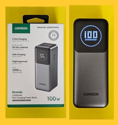 UGREEN Nexode 100W 12000mAh Fast Charging Power Bank w/ Smart Display PB724