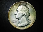 1944-S Washington Quarter Toned! GEM BU UNC Amazing Luster Very rare Better-Date