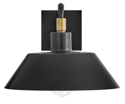Hinkley Lighting 28824 Brewster 9" Tall Wall Sconce - Black / Heritage Brass - Picture 2 of 4