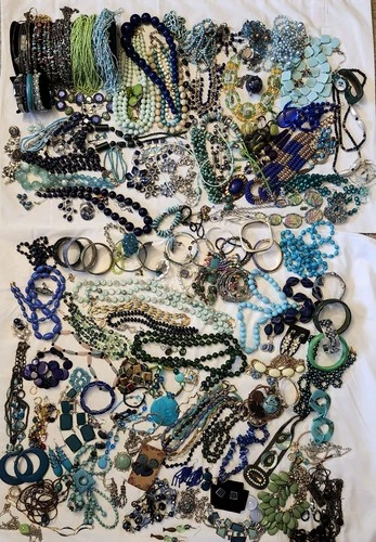Huge Estate Jewelry Lot Costume Vintage To Now 12lbs Wear Craft All Wearable