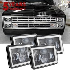 4Pc 4x6" Led Headlights Hi/Lo For Chevrolet C10 C20 C30 K10 K20 1980-1986 Pickup