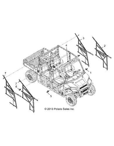 Polaris Side Net, for Specific RANGER Models, Genuine OEM - 2685381 - Picture 3 of 3