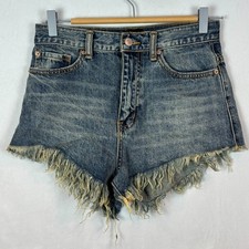 BDG Womens High-Rise Cheeky Denim Cut-off Distressed Jean Shorts Size 27 Beach