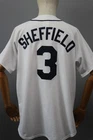 DETROIT TIGERS MLB VTG Majestic #3 SHEFFIELD Baseball Jersay Adult Shirt Sz L