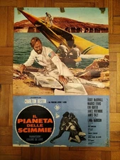 FOTOBUSTA FILM IL PIANETA DELLE SCIMMIE 68 HESTON 1 ED. PLANET OF THE APES   