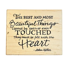 BEST & MOST BEAUTIFUL PSX Designs Rubber Stamp F-2843 Saying Touch Heart o-888