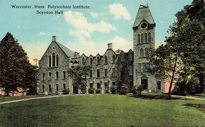 Worcester MA Polytechnic Institute Boynton Hall V&C Postcard c1910