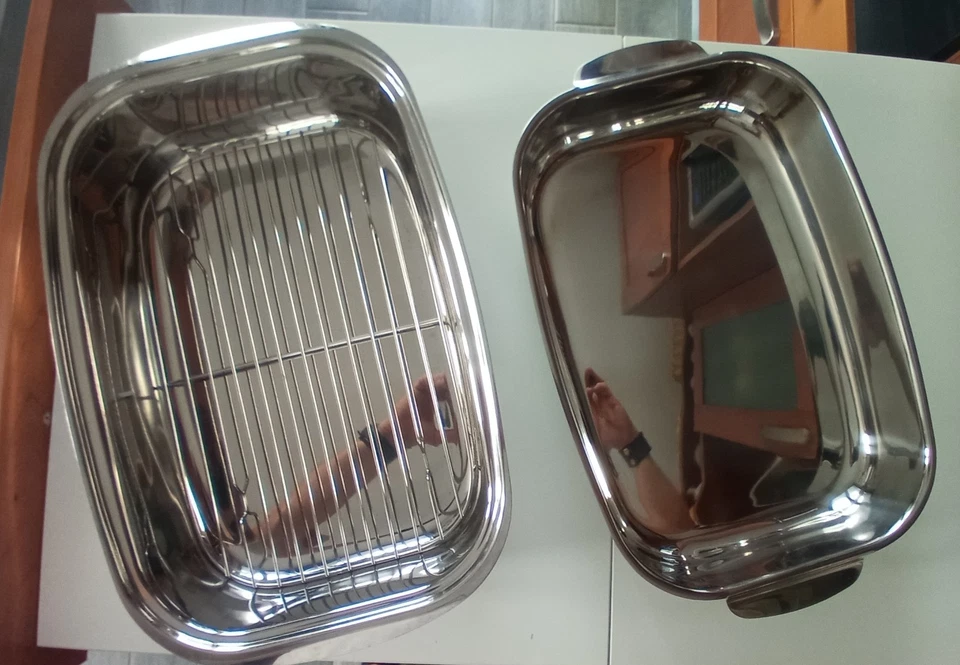 Tescoma 713066 Exclusive Rostiera Rettangolare con Coperchio, 36x24 cm - NUOVO  - Immagine 4 di 4