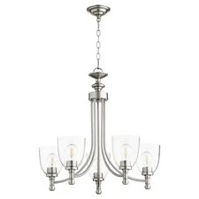 Rossington - 5 Light Chandelier in Quorum Home Collection style - 25 inches wide