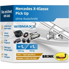 ANHÄNGERKUPPLUNG starr für Mercedes X-Klasse ab 17 +13pol E-Satz BRINK
