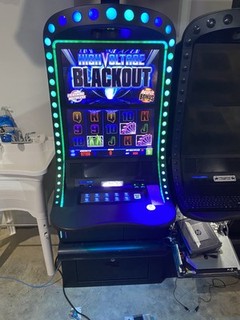 Everi High Voltage Blackout Slot Machine (Bill Acceptor & Ticket Printer)