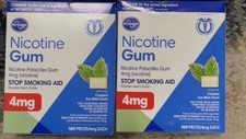 Kroger 4mg coated ice mint gum 160 pieces, 2 pack, Exp 10/2026