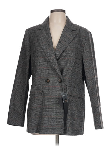 Mina Self Women Gray Blazer L