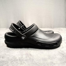 Crocs Sandals Mens Size 9 Black Slip Resistant Work Clog Slip On Comfort Casual