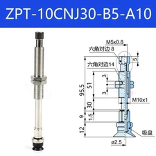 10PCS NEW FIT FOR Vacuum suction cup ZPT10CNJ30-B5-A10