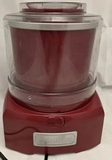 Cuisinart 1.5 Quart Frozen Yogurt Ice Cream Sorbet Maker - Red - Works Great! 