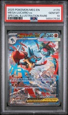 2025 POKEMON MEG EN-MEGA EVOLUTION #179 MEGA LUCARIO EX PSA 10 on eBay
