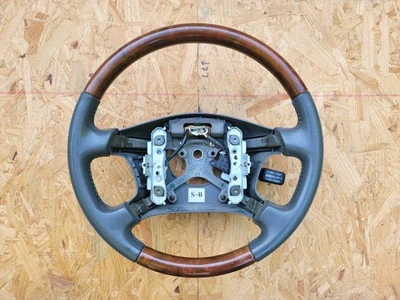 1997-2001 Lexus ES300 Woodgrain Steering Wheel Cruise Control Leather Gray OEM - Image 1 of 4