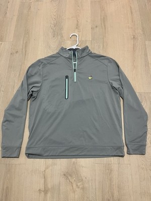Masters Tech Quarter Zip Pullover Grey Golf Jacket Mens Medium 
