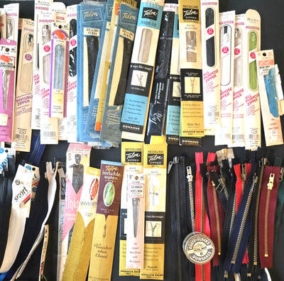 Vintage Zipper Lot 90 Talon Coats Clark Donahue Metal Nylon Polyester Sewing NOS