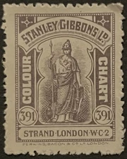 Cinderella Stamp Stanley Gibbons Colour Chart Lilac No. 82