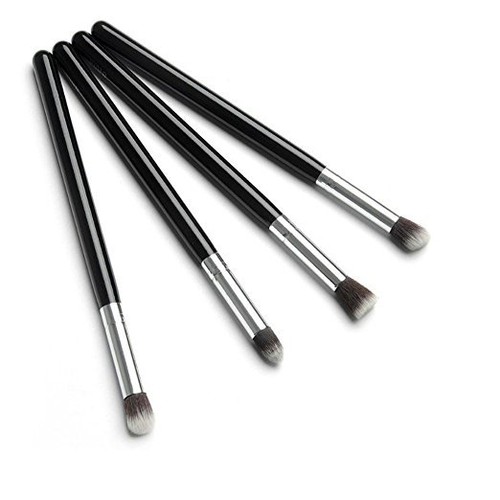 4 Pcs Professional Makeup Brush Set - Eyeshadow & Foundation Blending Tools Kit - Picture 1 of 19