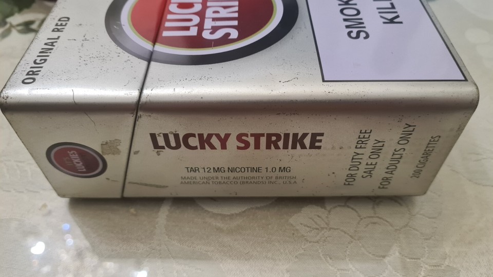 Lucky Strike Tin Box Cigarette Case King Size Box eBay
