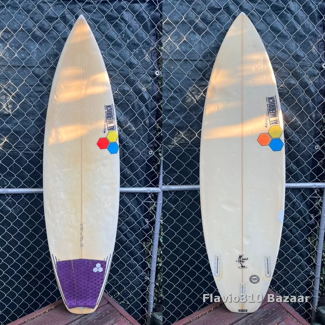 Used CHANNEL ISLANDS SURFBOARDS Al Merrick 5 9 x 18 1 2 x 2 5 16 w Futures Plugs