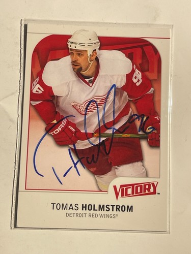 Detroit Red Wings TOMAS HOLMSTROM signierte Karte