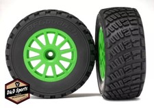 Traxxas 7473X - Tires wheels, assembled, glued green wheels 2