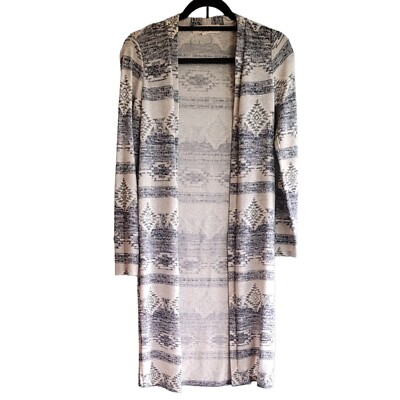 Pink Republic Duster Cardigan Womens Sz M Aztec Western Blue