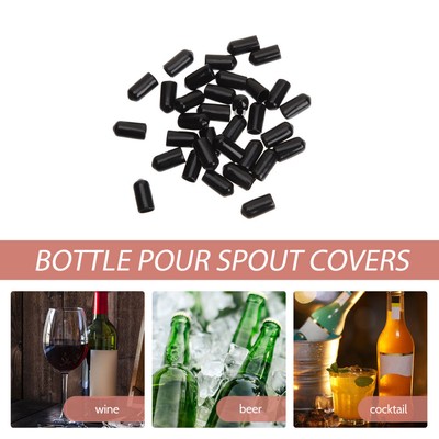  100 Pcs Pourers Caps Bottle Weinmundschutzkappe Flaschenausgussabdeckungen