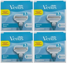 Gillette Venus Women's Smooth Value Pack 3 Blades, 32 Cartridges