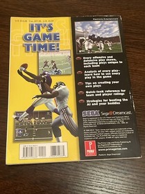 NFL 2K Prima Official Strategy Guide Dreamcast Sega Sports With Foldout Poster