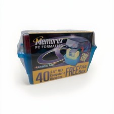 NEW Memorex PC Formatted 3.5" HD 1.44MB Computer Diskettes 40 Pack FACTORY SEAL