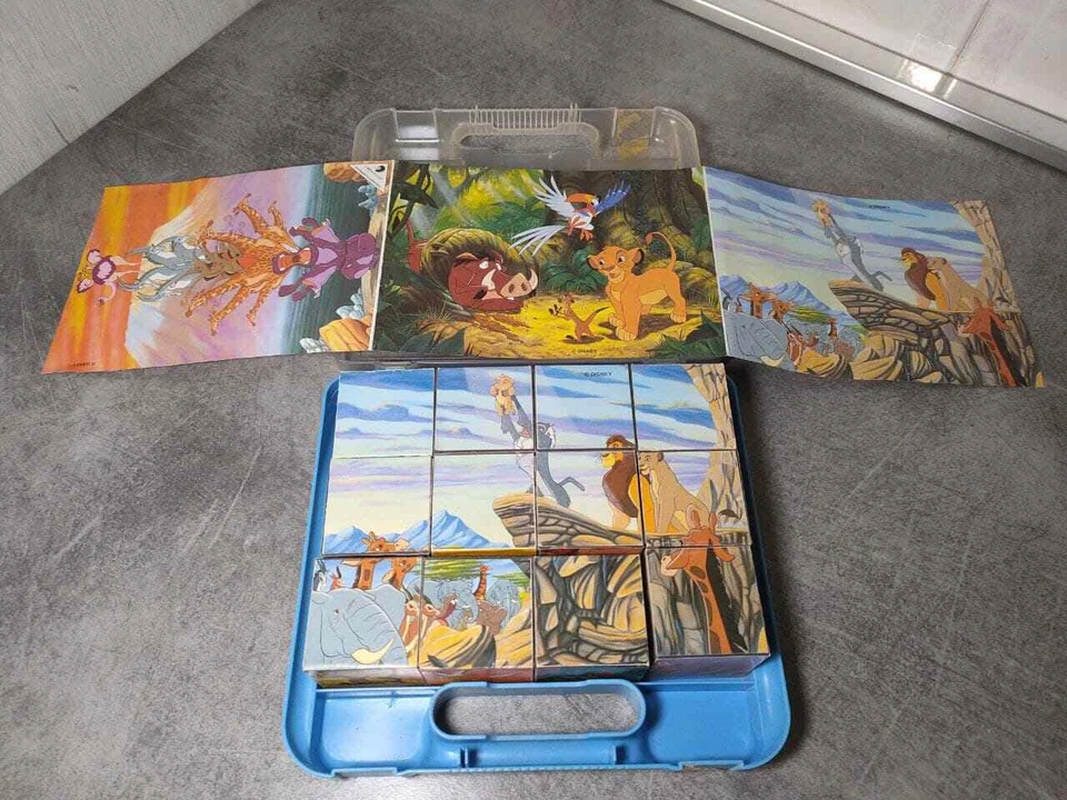 Puzzle Vintage Clementoni Re leone Pocahontas legno 12 pezzi 6 disegni diversi - Immagine 4 di 4