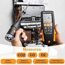 Testo 310 Combustion Analyzer Kit with Printer Measuring O2, Flue gas, and CO2🔥