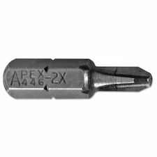 Apex - Phillips #2 Hex Shank Insert Bit with Limited Clearance - 1/4" x 1"