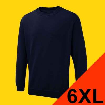 Unisex Sweatshirt Pullover Langarmshirt Uneek UX3 marine 280g/m² (Gr.6XL)