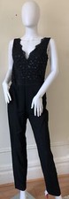 Reiss Amorie- Lace Top NWTs Jumpsuit in black Sz 6, Stunning, Pockets MSRP 465